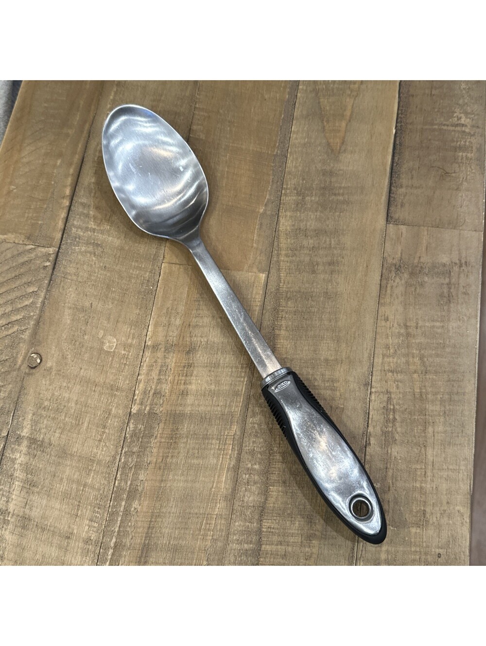 Serving spoon - stainless steel and silicone- OXO Good Grips 14”
